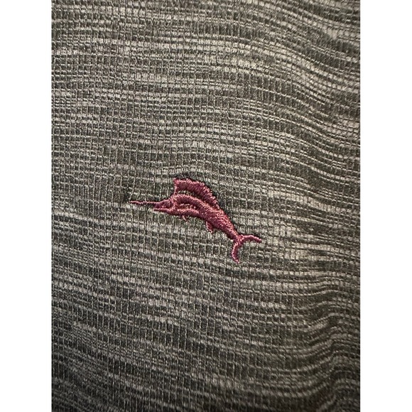 Tommy Bahama Mens Gray Quarter Zip Long Sleeve Pullover Athletic Top M/M - Picture 2 of 5